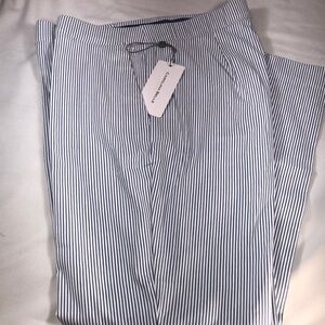 NWT Caroline Belle Montreal Blue and White Pants Size 10